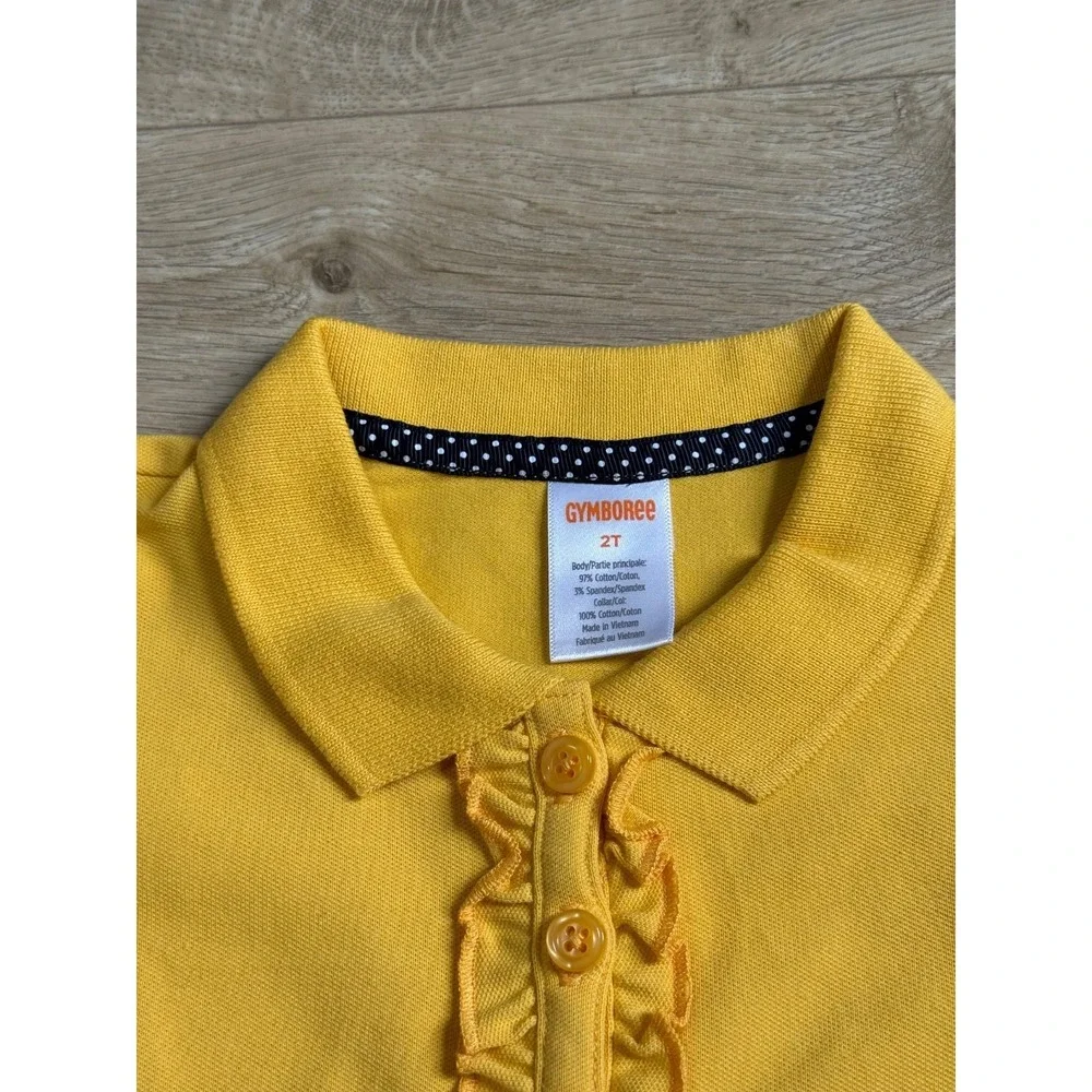 NWT Girls Kids Gymboree playproof uniforms nanotex short sleeve polo size 2T